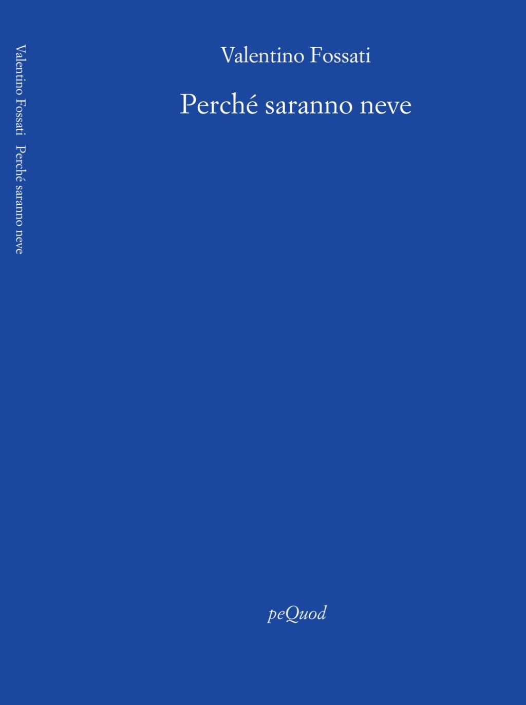 Affioramenti da “Perché saranno neve” di Valentino Fossati, peQuod&nbsp;2024