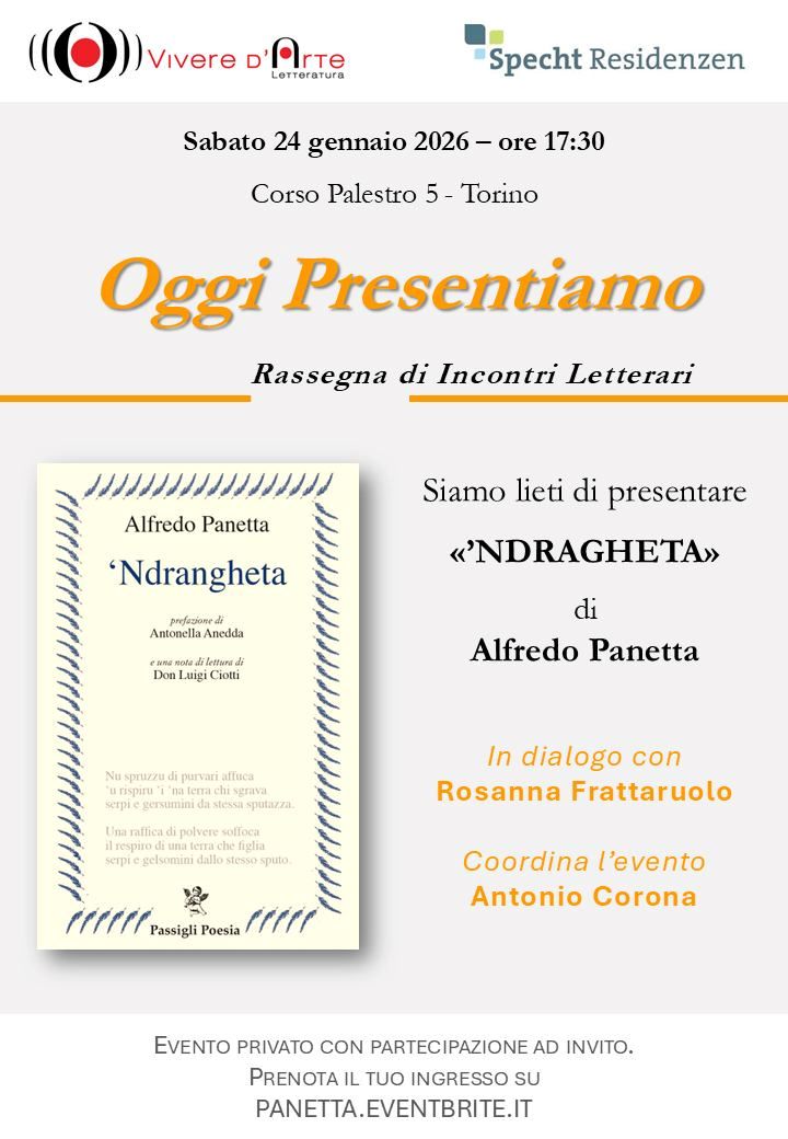 ” ‘Ndrangheta” di Alfredo Panetta, Passigli editori,&nbsp;2025